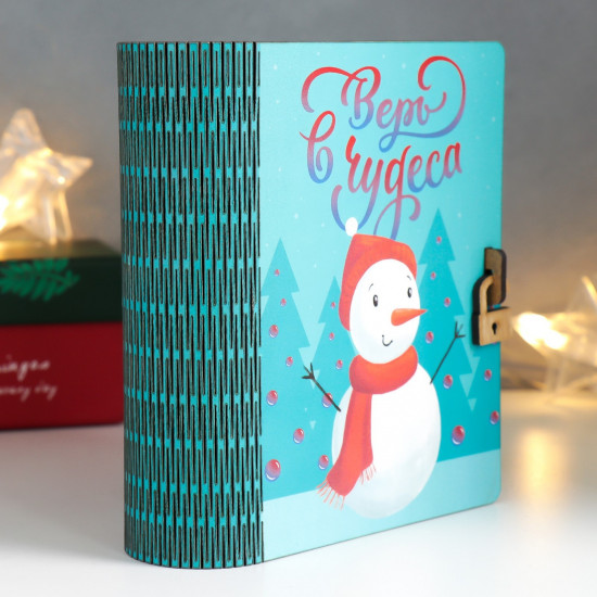 Шкатулка-книга «Снеговик»