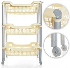 Этажерка универсальная «Джета» 3 полки, слоновая кость - Фото 1