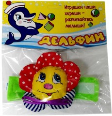 Мягкий браслет-погремушка «Цветочек» - Фото 1