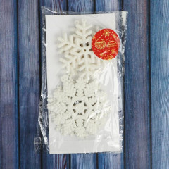 Набор украшений ёлочных «Белая снежинка» - Фото 1