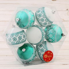 Набор шаров ёлочных «Изумрудик-снежный» - Фото 1