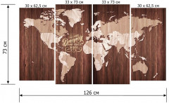 Картина модульная «Карта» - Фото 1