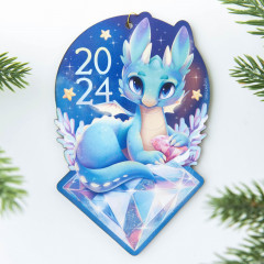Подвеска новогодная «2024» - Фото 1