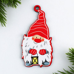 Подвеска деревянная на подложке «Гном» - Фото 1