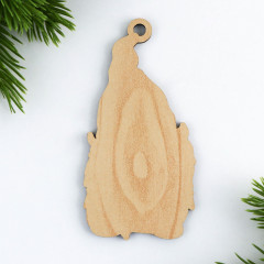 Подвеска деревянная на подложке «Гном» - Фото 2