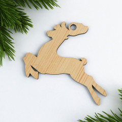 Подвеска деревянная на подложке «Олень» - Фото 2
