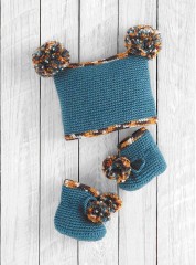 Милые шапочки и пинетки для малышей. Вяжем крючком - Фото 4