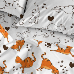 Комплект постельного белья «Котойога» - Фото 4