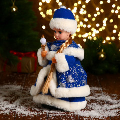 Фигурка «Снегурочка в синей шубке с сердечком» - Фото 2
