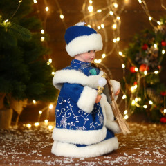 Фигурка «Снегурочка в синей шубке с сердечком» - Фото 5