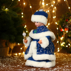 Фигурка «Снегурочка в синей шубке с сердечком» - Фото 7