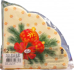 Салфетки бумажные «Новогодние шары» - Фото 1