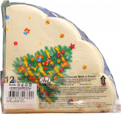 Салфетки бумажные «Новогодняя ель» - Фото 1