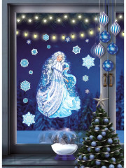 Набор наклеек многоразовых «Девушка-Зима» - Фото 1