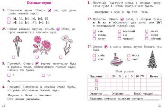 Русский язык. 1 класс. Тетрадь учебных достижений