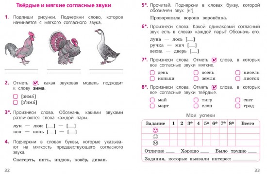 Русский язык. 1 класс. Тетрадь учебных достижений