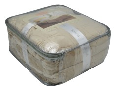 Плед «Palma» (2-спальный, велсофт, размер 220x240 см), кремовый - Фото 1