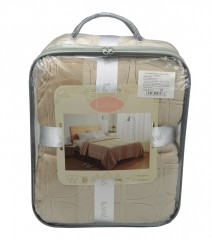 Плед «Palma» (2-спальный, велсофт, размер 220x240 см), кремовый - Фото 2