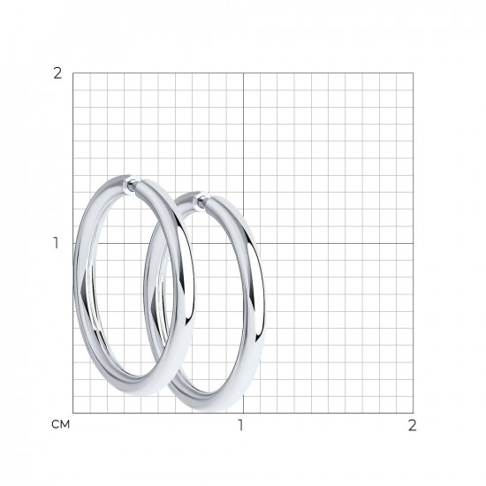 Серьги конго из серебра