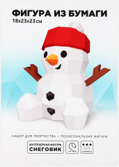 Набор для создания полигональной фигуры «Снеговик» - Фото 1