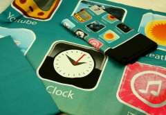 Комплект постельного белья «My Phone» (арт. 11106, 1,5-спальный, биоматин, 1 наволочка 70х70. цвет морской волны) - Фото 1