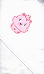 Комплект для купания махровый детский "Bambino" (уголок, рукавичка, цвет белый) - Фото 2