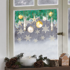 Наклейка для окон многоразовая «Новогодние игрушки» - Фото 2