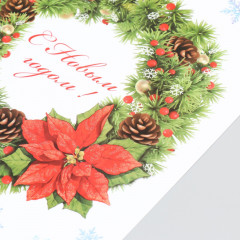 Наклейка декоративная «Рождественский венок» - Фото 1