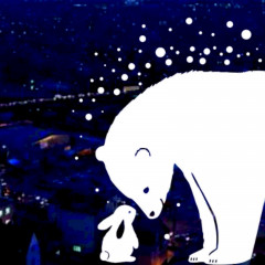 Наклейка для окон «Медведь и зайка» - Фото 1