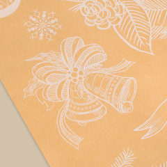 Наклейка для окон многоразовая «Новогодний венок» - Фото 1