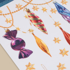 Наклейка для окон многоразовая «С Новым годом!» - Фото 1