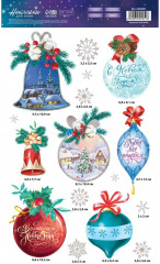 Набор наклеек на окно многоразовых «Ёлочные украшения» - Фото 2