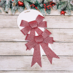 Набор бантов на елку «Блестящие полосы» - Фото 1
