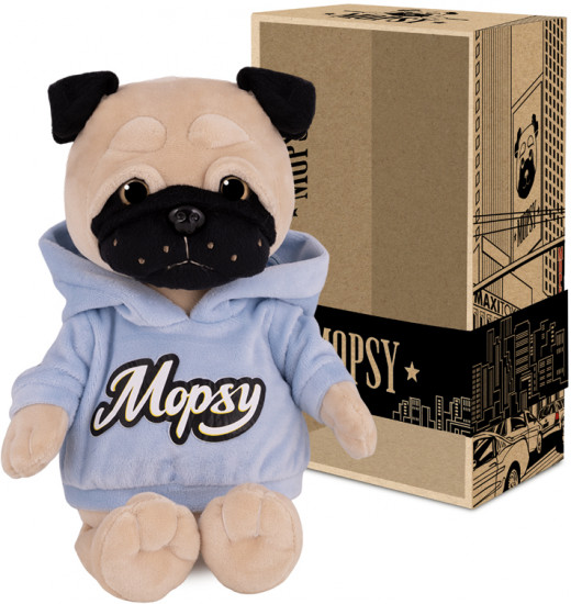 Игрушка мягкая «Мопс в худи»