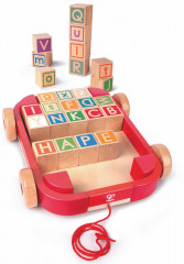 Каталка-тележка с кубиками и английским алфавитом - Фото 1