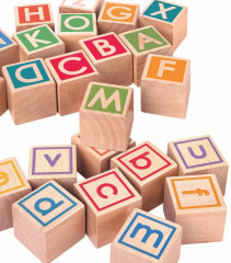 Каталка-тележка с кубиками и английским алфавитом - Фото 4