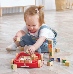 Каталка-тележка с кубиками и английским алфавитом - Фото 6