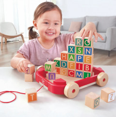 Каталка-тележка с кубиками и английским алфавитом - Фото 7