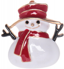 Брошь «Снеговик» - Фото 1