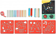 Набор для рисования мелками по трафаретам - Фото 1