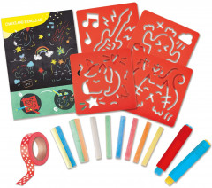 Набор для рисования мелками по трафаретам - Фото 2