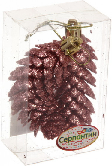 Набор игрушек ёлочных «Шишки блестящие»