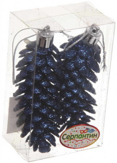 Набор игрушек ёлочных «Шишки блестящие»