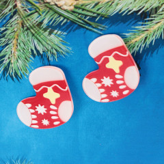 Набор заколок для волос детских «Новогодний носочек» - Фото 1