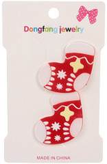 Набор заколок для волос детских «Новогодний носочек» - Фото 2