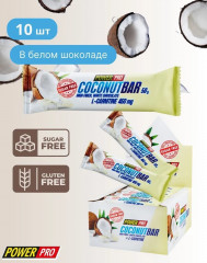 Набор батончиков со вкусом кокоса и L-карнитином в белом шоколаде «Coconutbar» - Фото 1