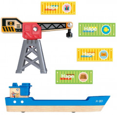 Набор игровой «Грузовой корабль и подъемный кран» - Фото 2