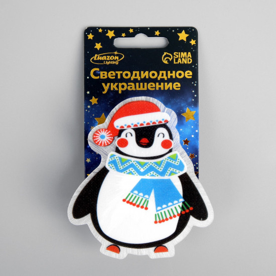 Игрушка cветодиодная «Пингвин в шапке»
