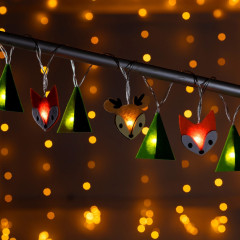 Гирлянда-нить с насадками «Лисички и олени» - Фото 2