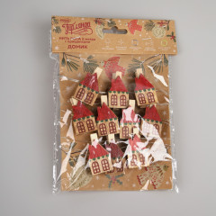 Гирлянда-нить с насадками «Прищепки-домики» - Фото 4